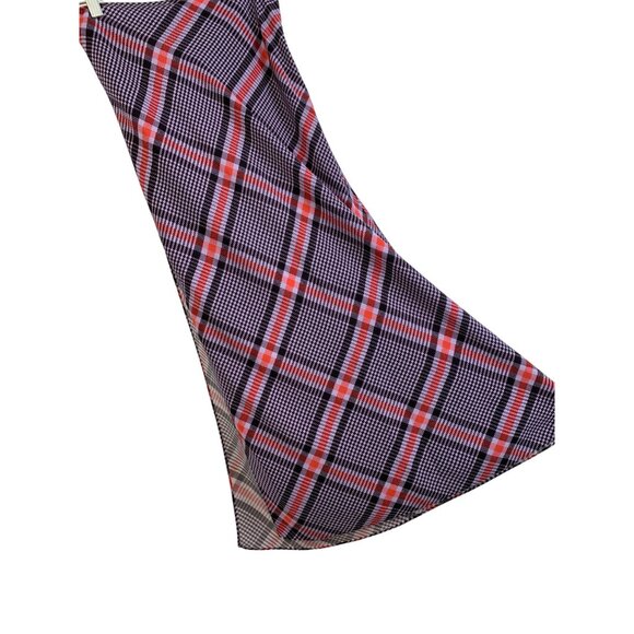 Fleur Du Mal Tanzanite Sz 4 check Midi Slip Skirt With Side Slit Silk New 8304 - Picture 6 of 14